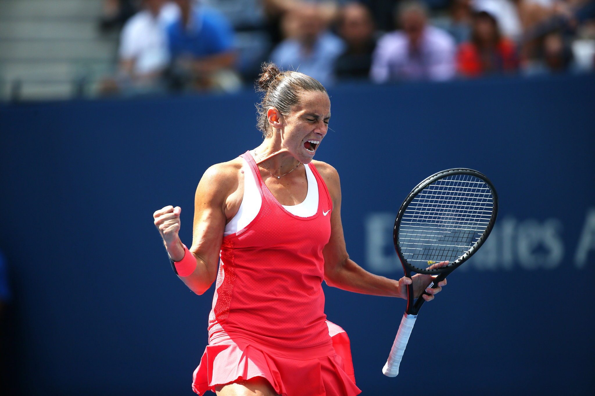 Roberta Vinci ăn mừng chiến thắng lịch sử tại US Open 2015