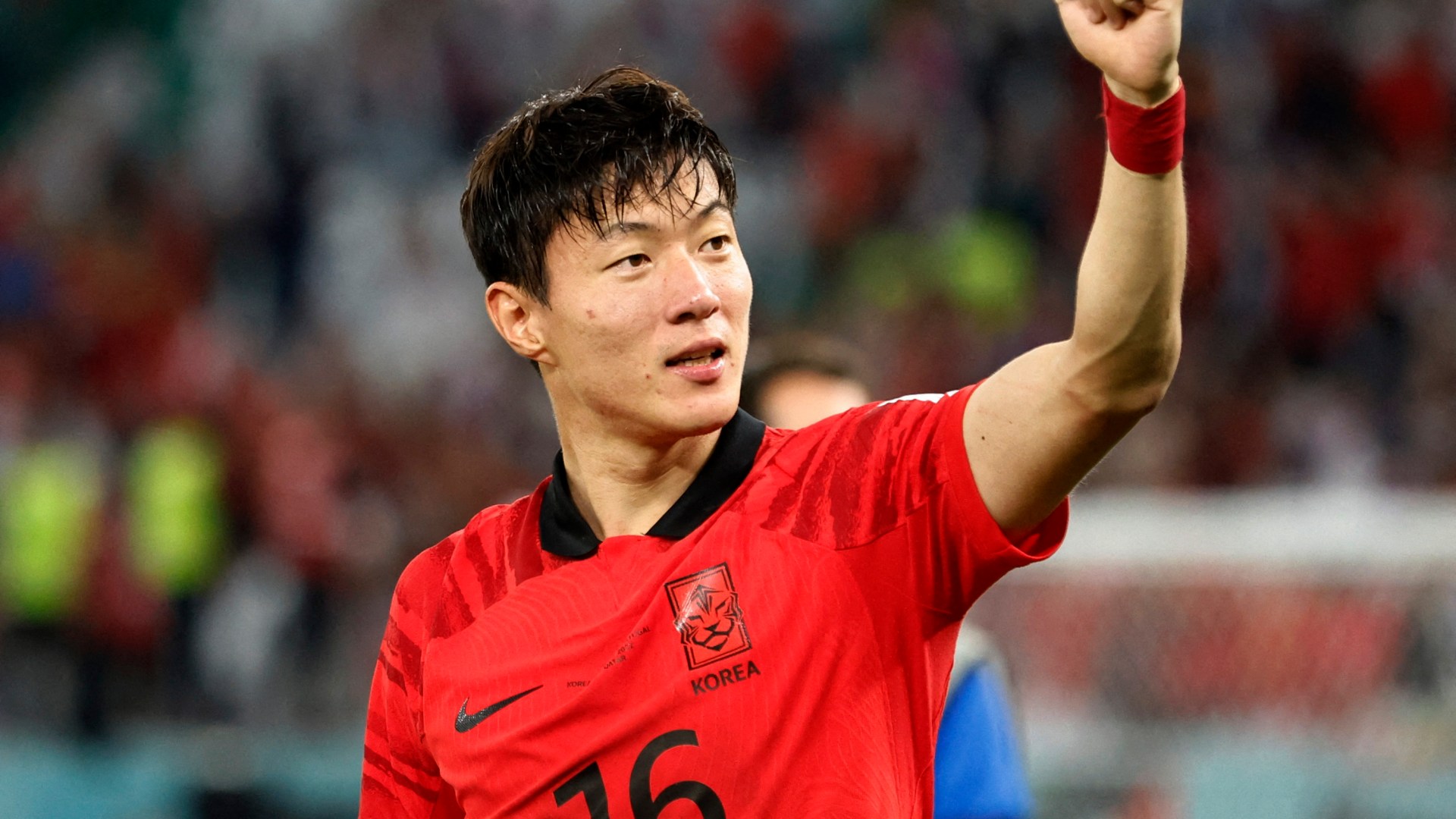 Hwang Ui-jo trong màu áo đội tuyển Hàn Quốc