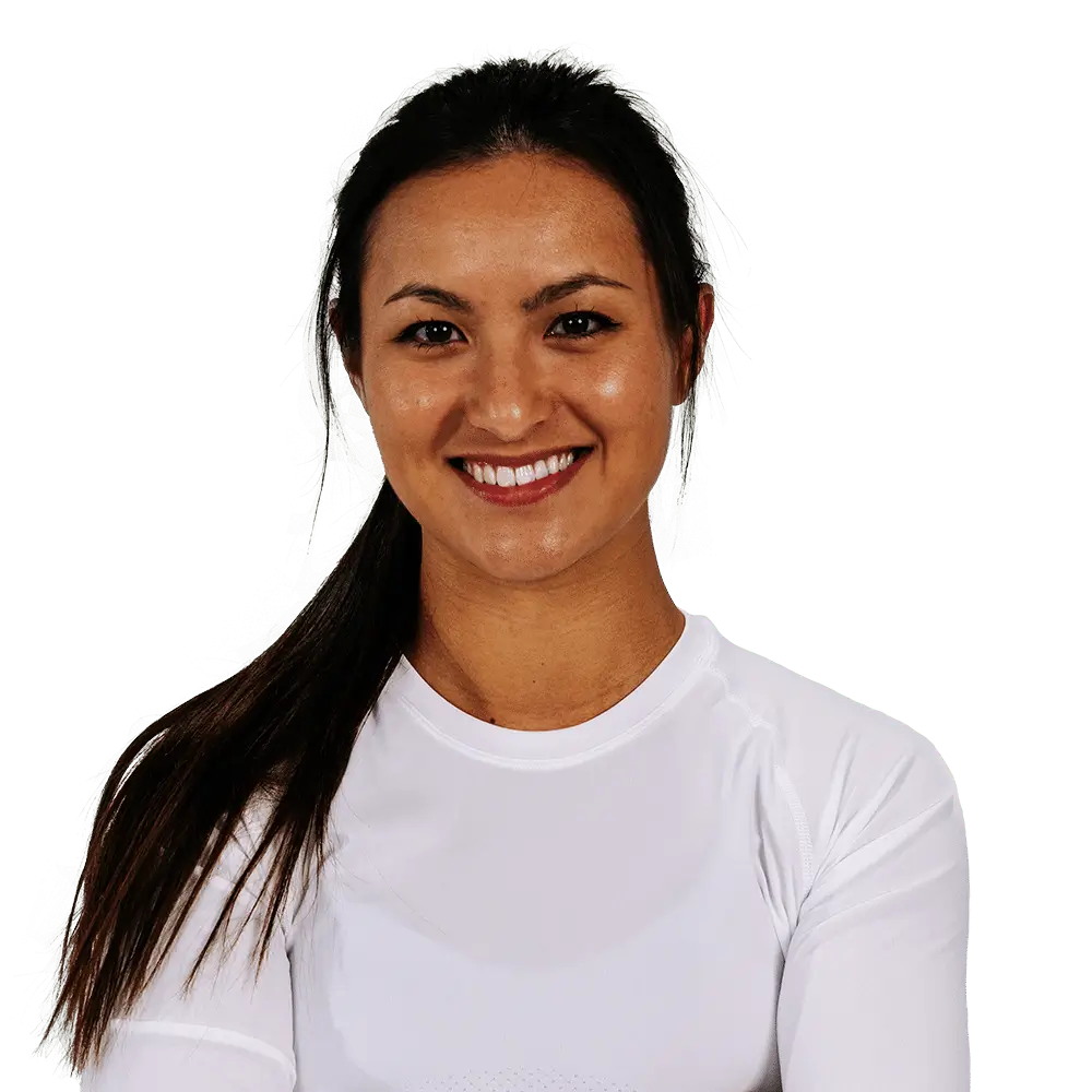 Jackie Kawamoto đang thi đấu pickleball