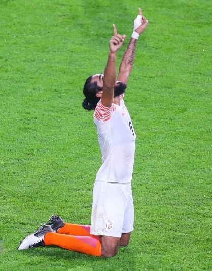 Sandesh Jhingan trong màu áo đội tuyển Ấn Độ