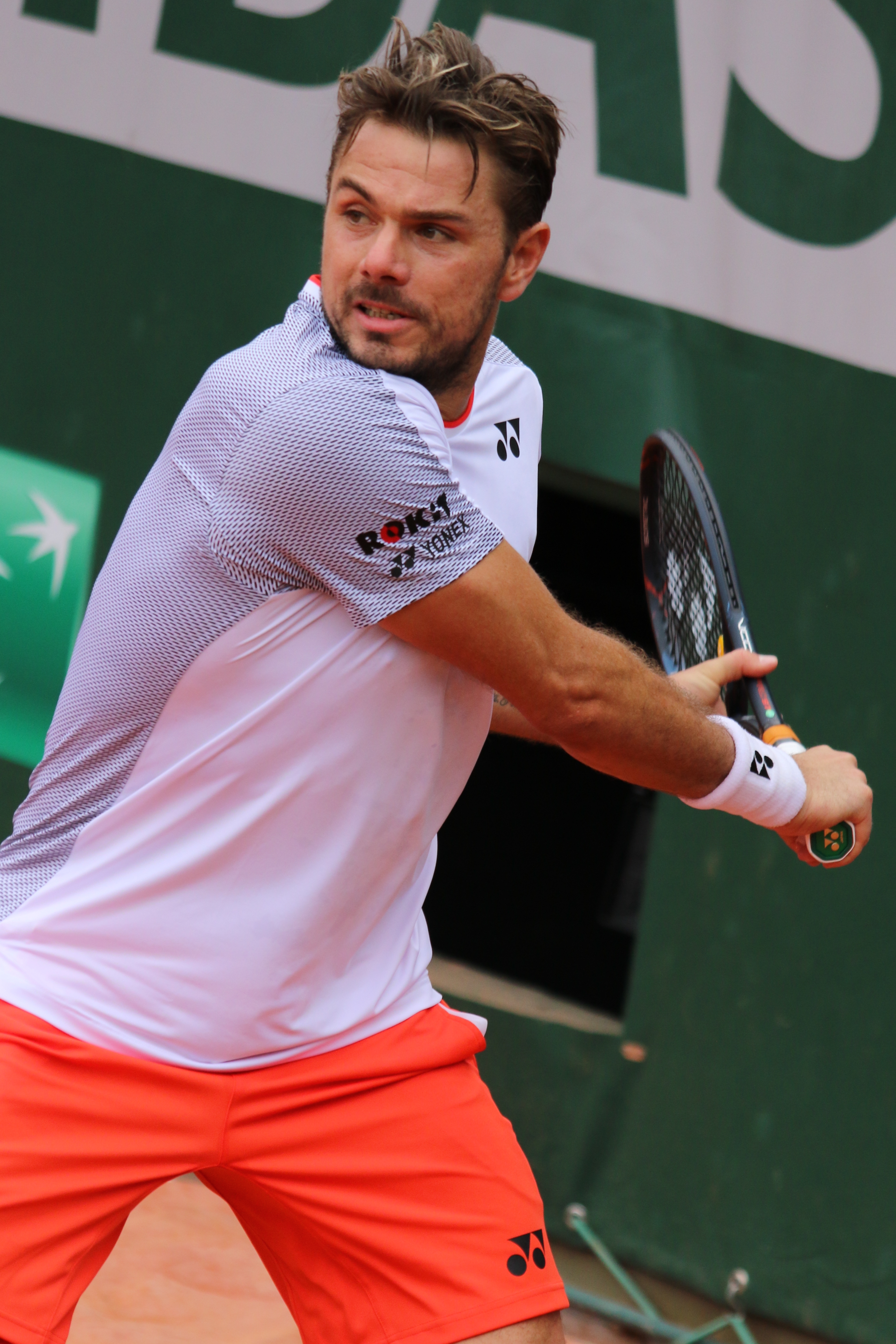 Stan Wawrinka thực hiện cú trái tay một tay