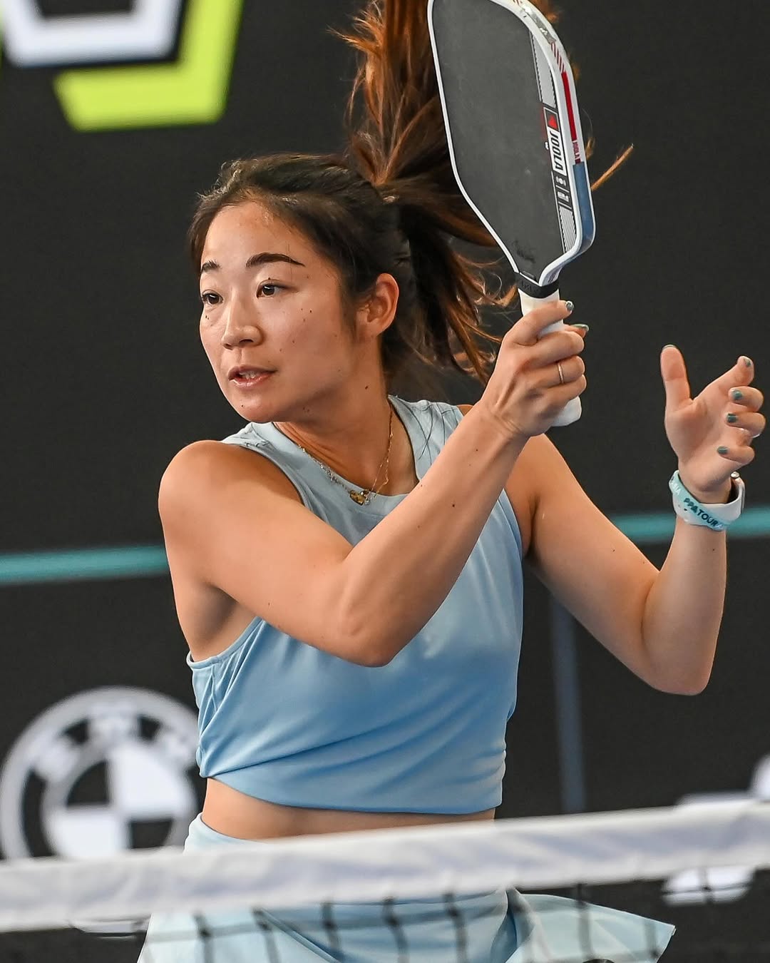 Aiko Yoshitomi thi đấu pickleball