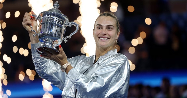 Aryna Sabalenka ăn mừng chức vô địch US Open 2025