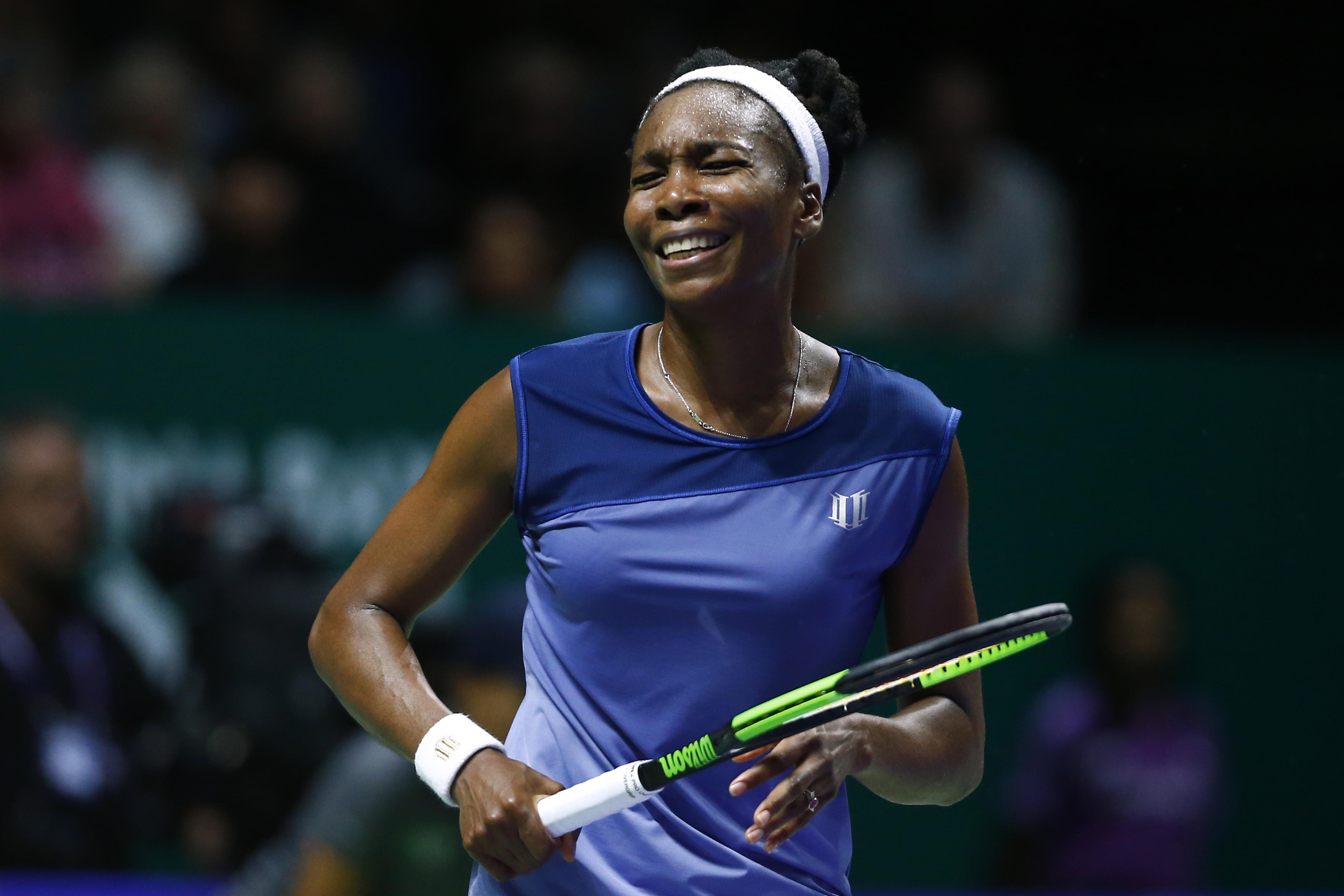 Venus Williams ăn mừng chiến thắng