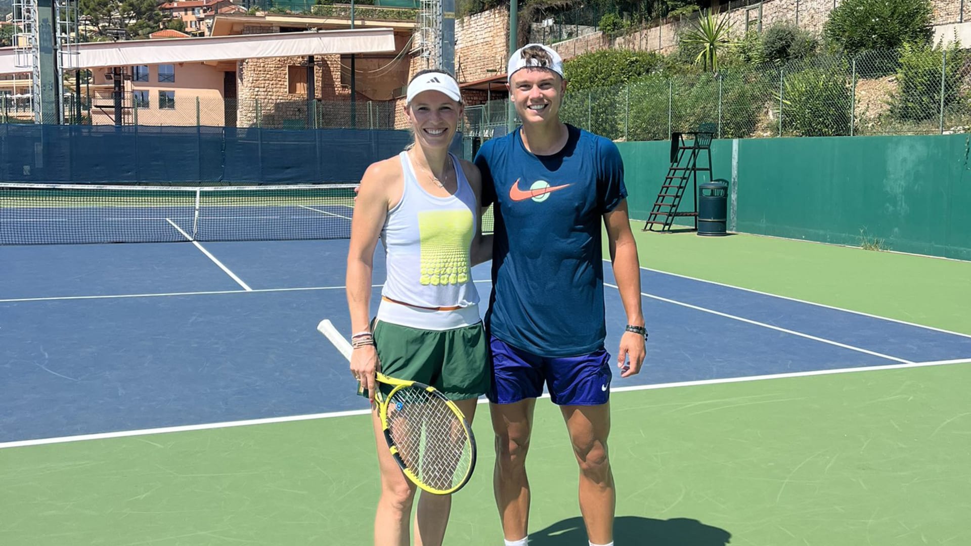 Holger Rune và Caroline Wozniacki